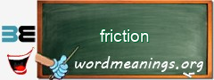 WordMeaning blackboard for friction